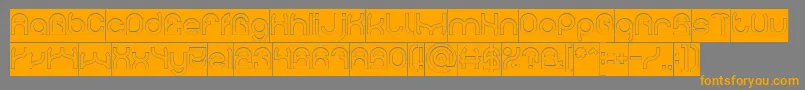 PLASTIC Hollow Inverse Font – Orange Fonts on Gray Background