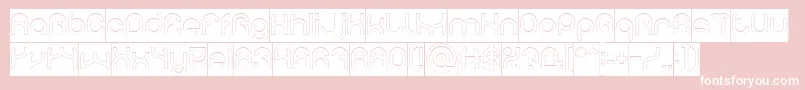 PLASTIC Hollow Inverse Font – White Fonts on Pink Background
