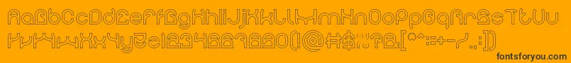 PLASTIC Hollow Font – Black Fonts on Orange Background