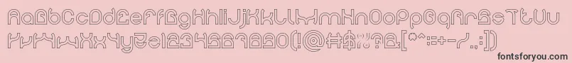 PLASTIC Hollow Font – Black Fonts on Pink Background