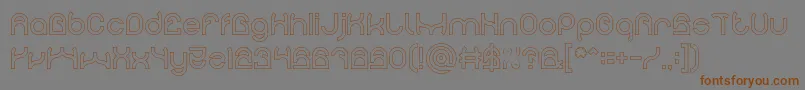PLASTIC Hollow Font – Brown Fonts on Gray Background