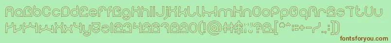 PLASTIC Hollow Font – Brown Fonts on Green Background