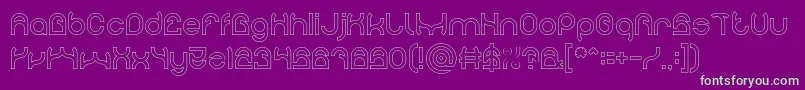 PLASTIC Hollow Font – Green Fonts on Purple Background