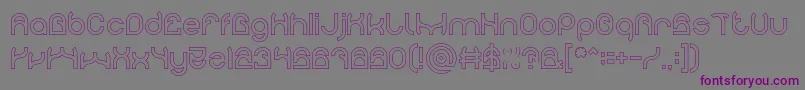 PLASTIC Hollow Font – Purple Fonts on Gray Background