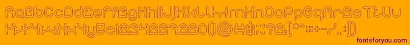 PLASTIC Hollow Font – Purple Fonts on Orange Background