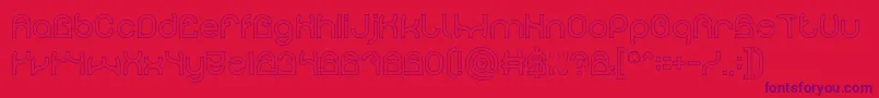 PLASTIC Hollow Font – Purple Fonts on Red Background