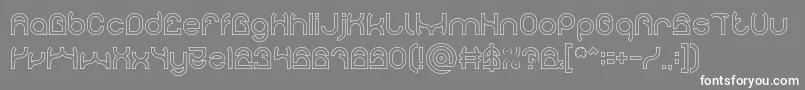 PLASTIC Hollow Font – White Fonts on Gray Background