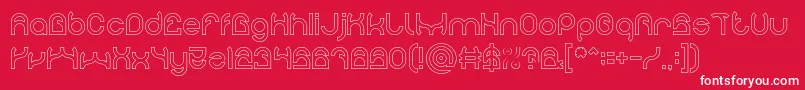 PLASTIC Hollow Font – White Fonts on Red Background