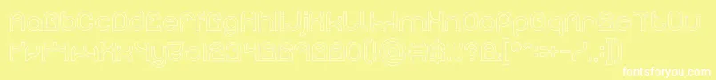 PLASTIC Hollow Font – White Fonts on Yellow Background