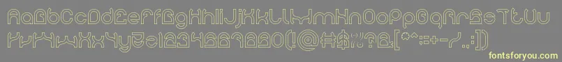 PLASTIC Hollow Font – Yellow Fonts on Gray Background