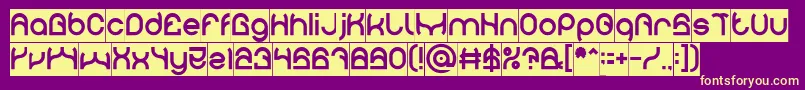 PLASTIC Inverse Font – Yellow Fonts on Purple Background