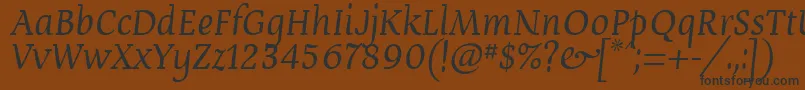 Шрифт DevroyeUnicode – чёрные шрифты на коричневом фоне