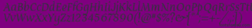 DevroyeUnicode Font – Black Fonts on Purple Background
