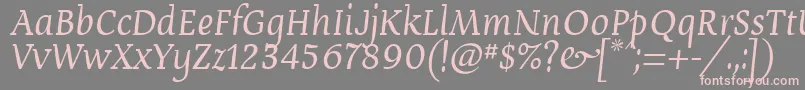 DevroyeUnicode Font – Pink Fonts on Gray Background