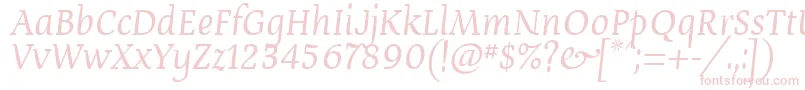 DevroyeUnicode Font – Pink Fonts on White Background