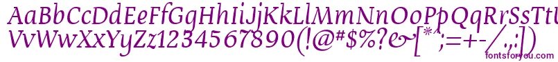 DevroyeUnicode Font – Purple Fonts on White Background