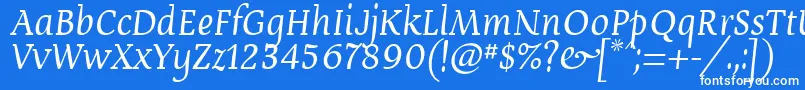 Шрифт DevroyeUnicode – белые шрифты на синем фоне