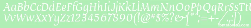 DevroyeUnicode Font – White Fonts on Green Background