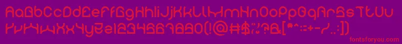 PLASTIC Light Font – Red Fonts on Purple Background