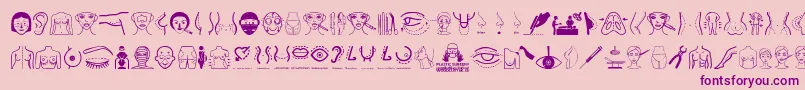 Plastic Surgery Font – Purple Fonts on Pink Background