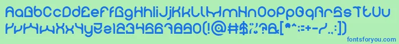 PLASTIC Font – Blue Fonts on Green Background