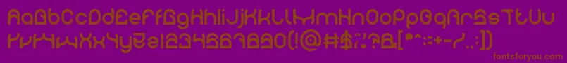 Шрифт PLASTIC – коричневые шрифты на фиолетовом фоне