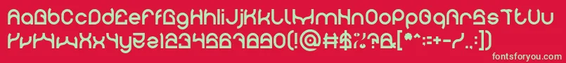 PLASTIC Font – Green Fonts on Red Background