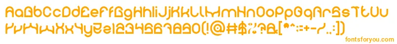 PLASTIC Font – Orange Fonts on White Background