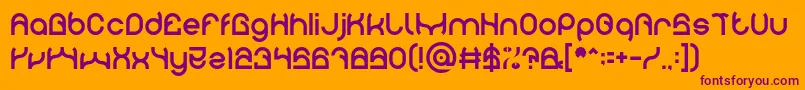 PLASTIC Font – Purple Fonts on Orange Background