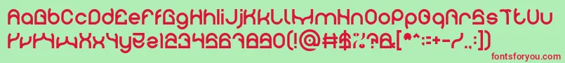 PLASTIC Font – Red Fonts on Green Background