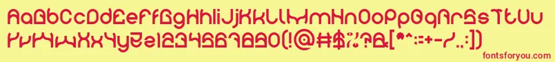 PLASTIC Font – Red Fonts on Yellow Background