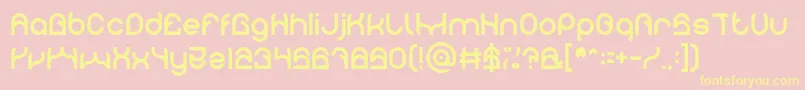 PLASTIC Font – Yellow Fonts on Pink Background