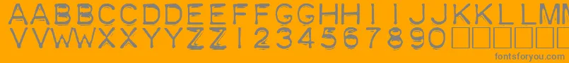 Plastique Font – Gray Fonts on Orange Background