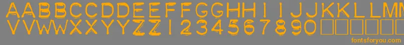 Plastique Font – Orange Fonts on Gray Background