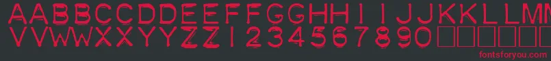 Plastique Font – Red Fonts on Black Background