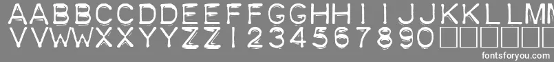 Plastique Font – White Fonts on Gray Background
