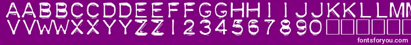 Plastique Font – White Fonts on Purple Background