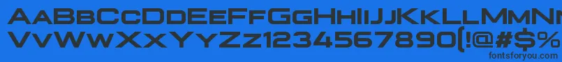 Plateia Bold Font – Black Fonts on Blue Background