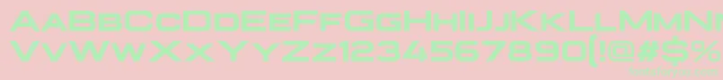 Plateia Bold Font – Green Fonts on Pink Background