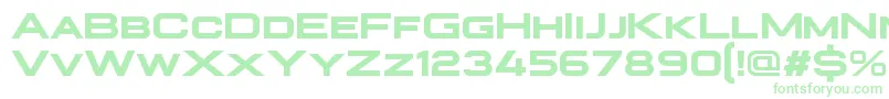 Plateia Bold-Schriftart – Grüne Schriften auf weißem Hintergrund