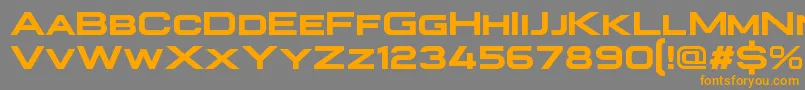 Plateia Bold Font – Orange Fonts on Gray Background