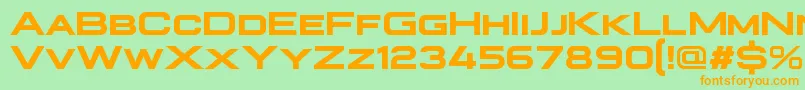 Plateia Bold Font – Orange Fonts on Green Background