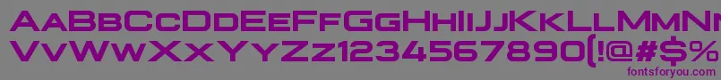 Plateia Bold Font – Purple Fonts on Gray Background