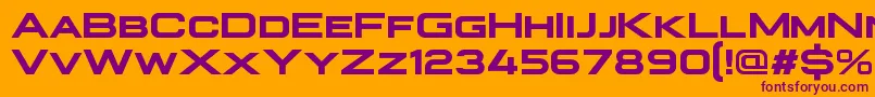 Plateia Bold Font – Purple Fonts on Orange Background