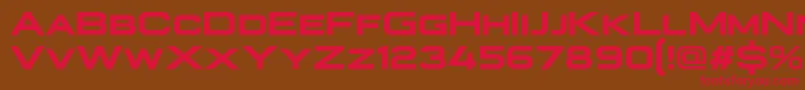 Plateia Bold Font – Red Fonts on Brown Background