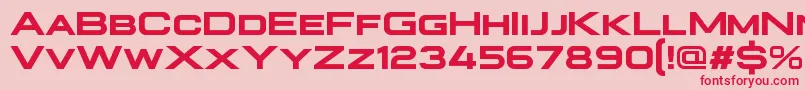 Plateia Bold Font – Red Fonts on Pink Background