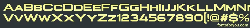 Plateia Bold Font – Yellow Fonts on Black Background