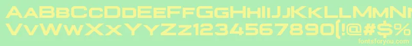 Plateia Bold Font – Yellow Fonts on Green Background