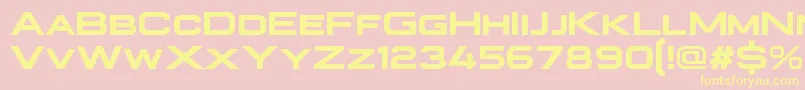 Plateia Bold Font – Yellow Fonts on Pink Background