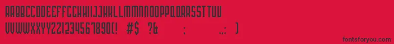 PLATINA Font – Black Fonts on Red Background